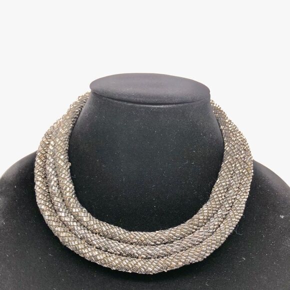 Mesh Triple  Choker Necklace - Picture 2 of 3